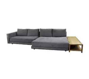 Cane-Line - Scale 2-pers. sofa m/dobbelt daybed, armlæn & bord Højre Dark grey, Cane-line Ambience